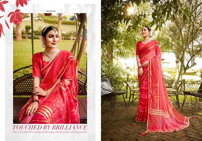 5D Designer Sneha Fancy Ethnic Wear Wholesale Chiffon Sarees Catalog